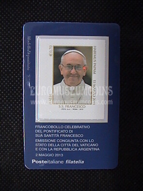 2013 Italia Papa Francesco Tessera Filatelica