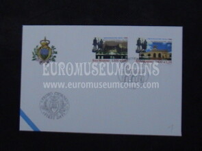 2001 San Marino Emigrazione USA Busta primo giorno di emissione FDC