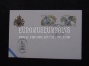 2001 San Marino Benvenuto Euro Busta primo giorno di emissione FDC