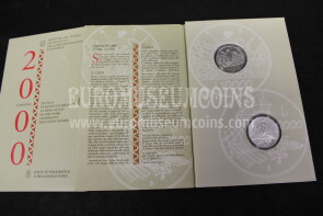 2000 Italia Serie Speciale " Verso il 2000 " in argento FDC in confezione ufficiale