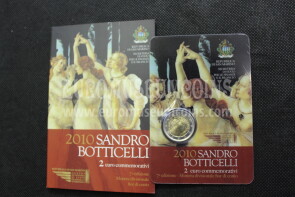San Marino 2010 Botticelli 2 euro commemorativo in folder ufficiale