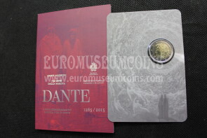 San Marino 2015 Dante Alighieri 2 euro commemorativo in folder ufficiale
