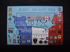 2004 Jersey foglietto francobolli 60° D-DAY