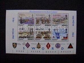 1994 Jersey foglietto francobolli 50° D-DAY