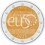 Irlanda 2023 50° anniversario entrata Unione Europea 2 Euro commemorativo
