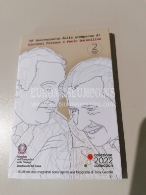 Italia 2022 Falcone e Borsellino 2 euro commemorativo FDC in coincard