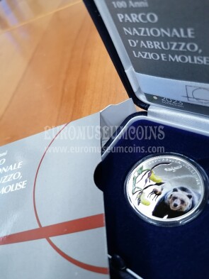 Italia 2023 Parco Nazionale d'Abruzzo Lazio e Molise 5 euro commemorativo FDC in argento