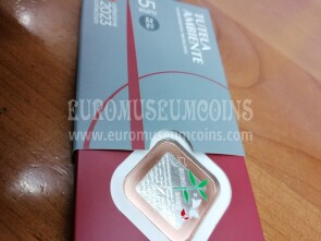 Italia 2023 Tutela dell'Ambiente 5 euro commemorativo FDC in argento e rame