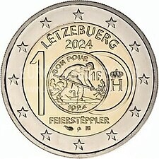 Lussemburgo 2024 centenario Franco Lussemburghese 2 Euro commemorativo FDC