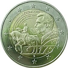 Lussemburgo 2024 175° Guglielmo II 2 Euro commemorativo FDC
