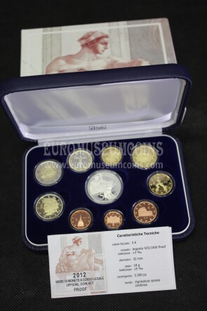 2012 Italia divisionale con 5 euro in argento PROOF in COFANETTO ufficiale