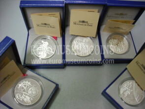 2003 Francia set completo 5 monete x 1,5 Euro in argento PROOF Tour de France