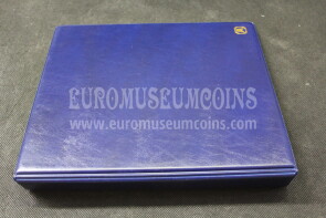 Cartella Tascabile Eco Dena con 6 fogli per monete colore blu