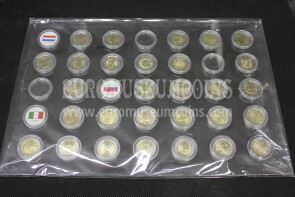 Lastra in plexiglass per 35 monete da 26 mm con capsule e piedistalli