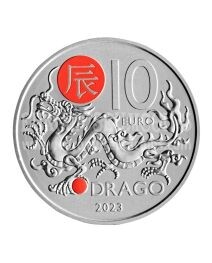 2023 San Marino 10 Euro FDC Drago Calendario Lunare Cinese