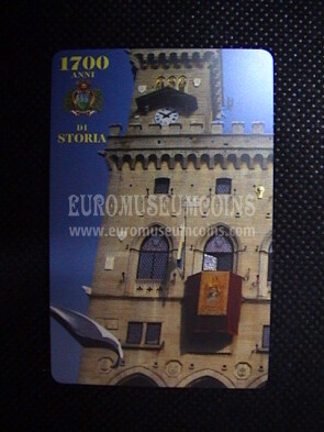 2000 San Marino 1700 Anni di Storia Telecarta da Lire 10000