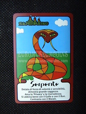 2001 San Marino Serpente Telecarta da Lire 5000