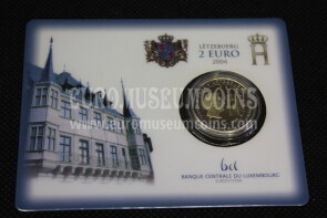Lussemburgo 2004 Granduca Henry 2 Euro commemorativo in coincard