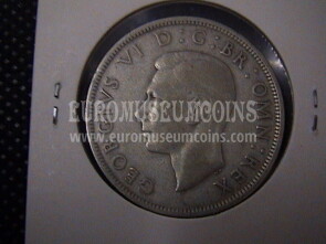 1945 Gran Bretagna 1/2 Corona Giorgio VI in argento
