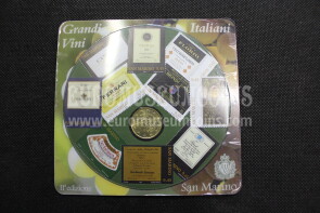 2007 San Marino set Grandi Vini con 50 centesimi di euro e 10 francobolli in confezione ufficiale