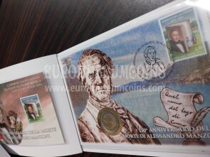 Vaticano 2023 Alessandro Manzoni 2 euro commemorativo in busta filatelico numismatica