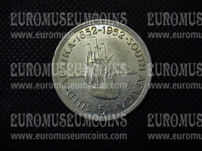 1952 Sud Africa 5 Scellini Giorgio VI in argento