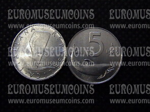 1989 Italia 5 Lire FDC