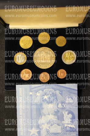 2004 Slovacchia serie prova euro coins  