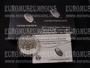 2015 Stati Uniti 1 Dollaro Marshals Service in argento PROOF