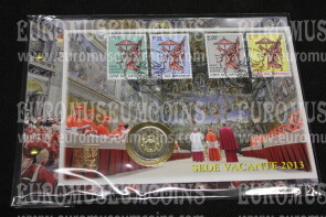 2013 Vaticano Sede Vacante busta filatelico numismatica