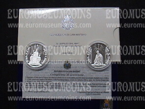 2000 San Marino 5000 e 10000 Lire San Marino Giubileo argento Proof