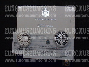 1999 San Marino 5000 e 10000 Lire San Marino L'Europa del Domani argento Proof