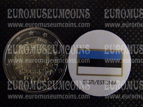 Estonia 2015 Bandiera U.E. 2 Euro commemorativo