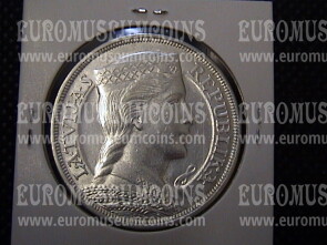 1931 Lettonia 5 Lati in argento