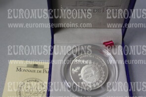 2002 Francia 1/4 Euro in argento PROOF L'Euro dei Bambini