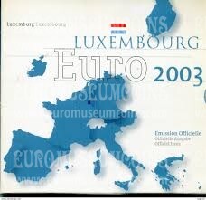 2003 Lussemburgo divisionale FDC in confezione ufficiale