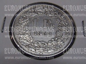 1931 Svizzera 1 Franco  in argento