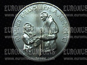 1991 Vaticano 1000 Lire Anno XIII in argento