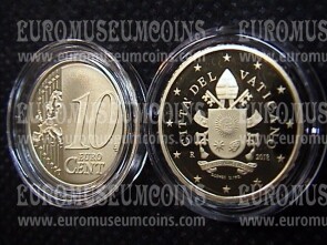 2018 Vaticano 10 eurocent proof da set ufficiale