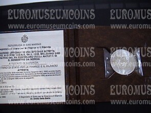 1980 San Marino 1000 Lire San Benedetto FDC in argento