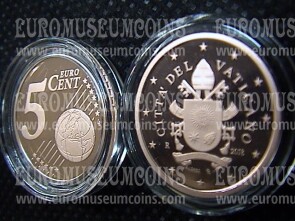 2018 Vaticano 5 eurocent proof da set ufficiale