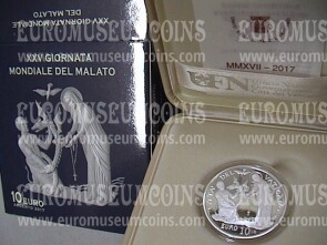 2017 Vaticano Dittico 5+10 Euro Proof Giornata della Pace e del Malato in argento con cofanetto  
