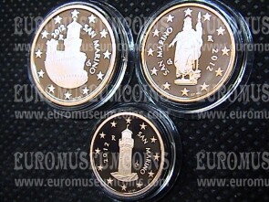 2012 San Marino 1 + 2 + 5 centesimi di Euro FS proof