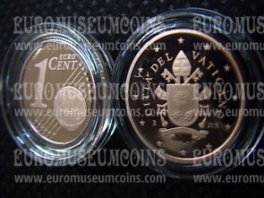 2018 Vaticano 1 eurocent proof da set ufficiale