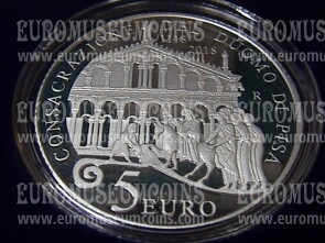2018 Italia 5 Euro PROOF Duomo di Pisa in argento