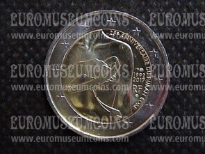 Francia 2017 25° Anniversario Nastro Rosa 2 Euro commemorativo