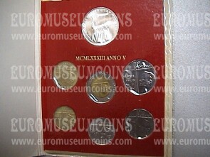 1983 Vaticano divisionale con Lire 1000 in argento FDC Anno V