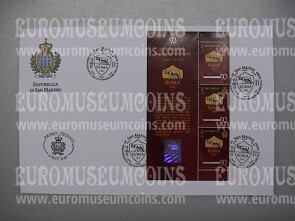 2017 FDC AS Roma Calcio San Marino 3v + bandella