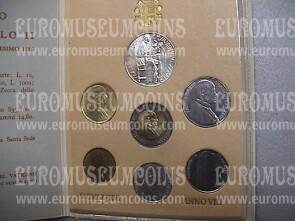1986 Vaticano divisionale con Lire 1000 in argento FDC Anno VIII