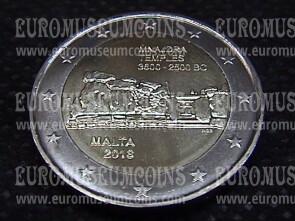 Malta 2018 Mnajdra Temple 2 Euro commemorativo